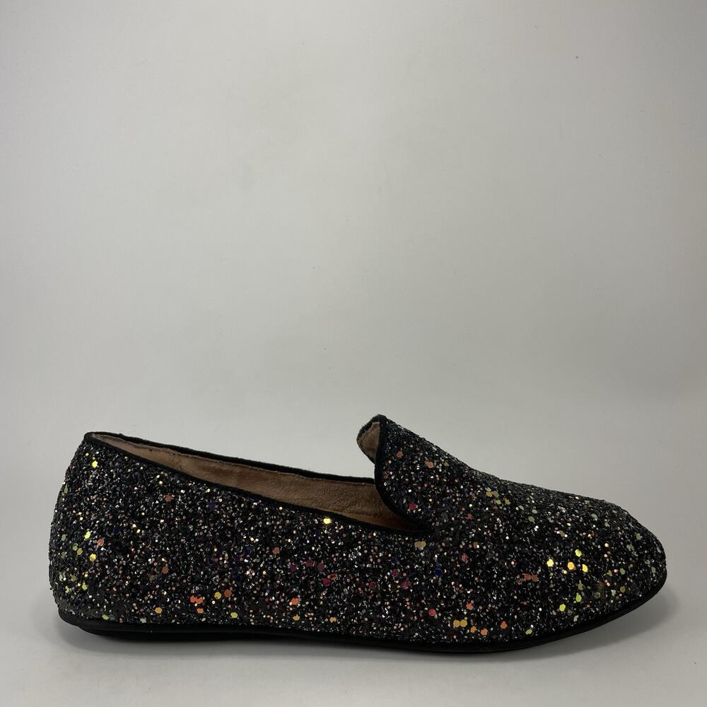 FitFlop Superskate Glitter Womens Size 8.5 Black Multi Sparkle Loafers Shoes